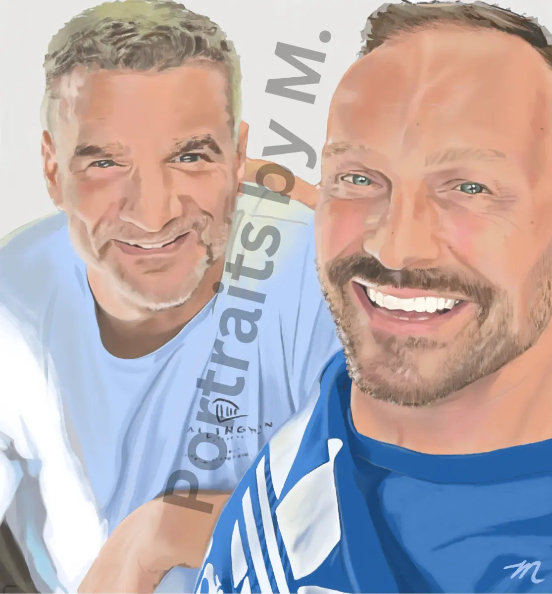 Fully detailed illustrated portrait with rich background and texture.